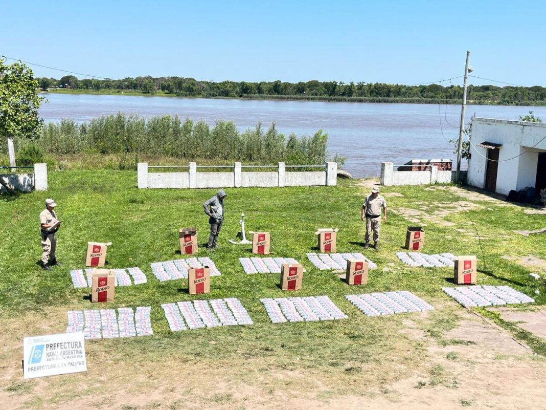 Chaco: Prefectura incautó un cargamento de cigarrillos valuado en más de cinco millones de pesos
