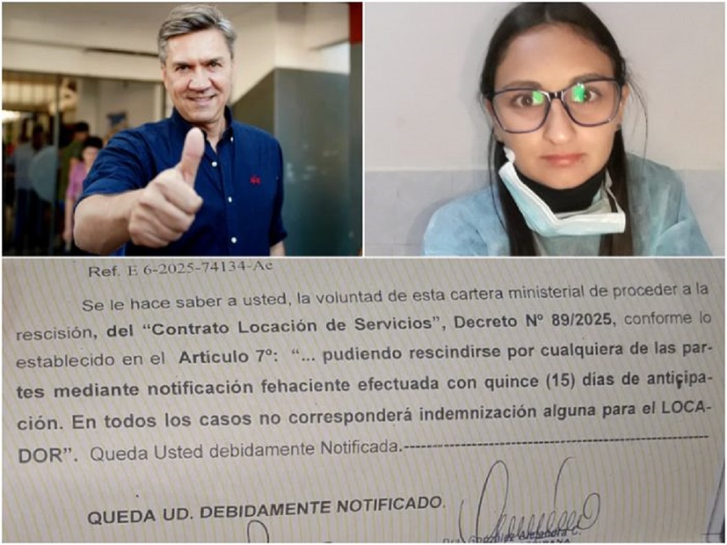 Más purgas del gobierno de Zdero: echan a una trabajadora de Salud por ser concejala